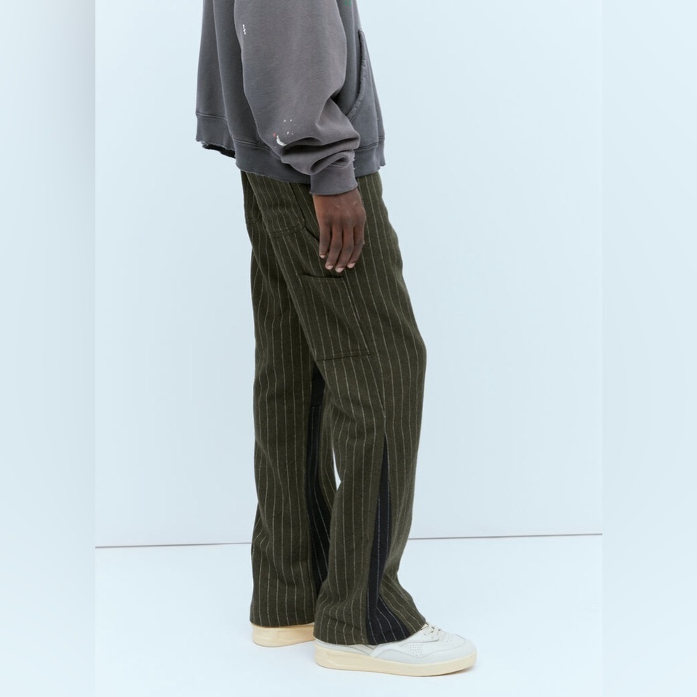 GALLERY DEPT. Pinstripe Pants Dark Green - Picture 4 of 11